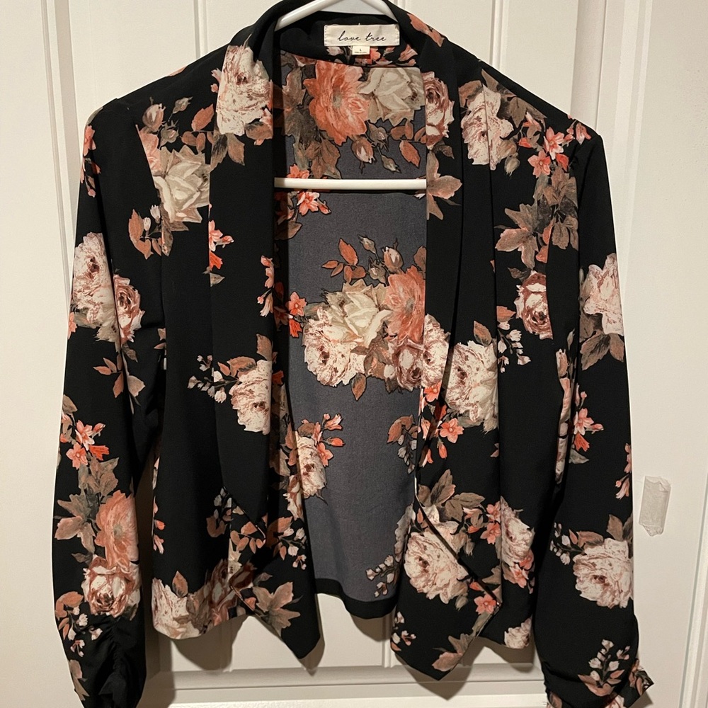 Fashion Nova fall floral blazer